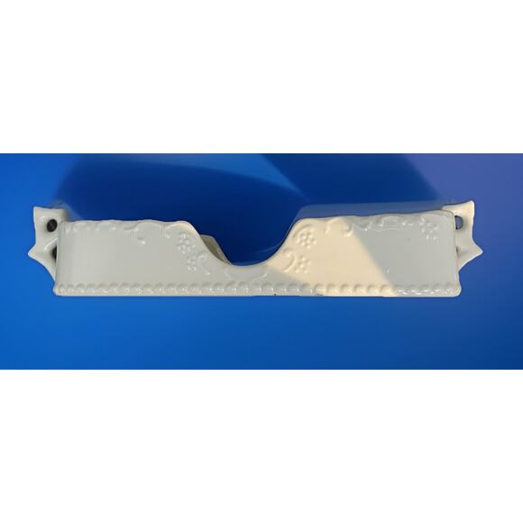 Home Essentials White Porcelain Flatware Caddies 3 Pc Set Spoon Fork Knife JAPAN - Picture 5 of 6